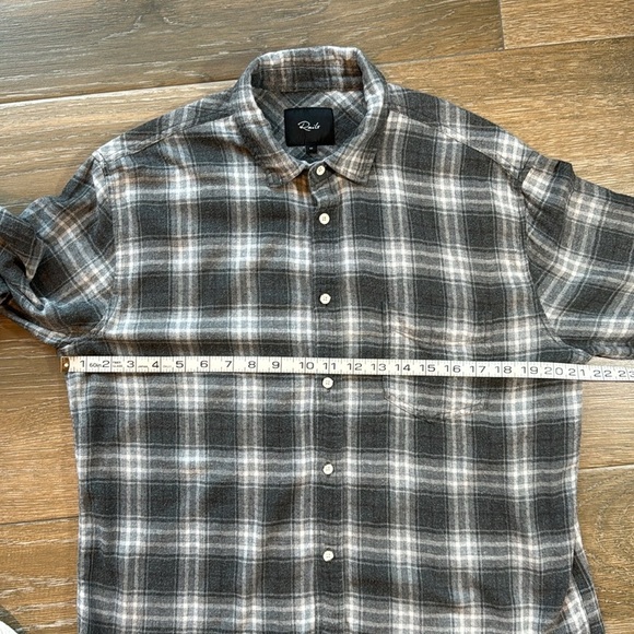 Rails mens Brushed Lennox charcoal/heather grey/cream sz medium - Picture 6 of 13